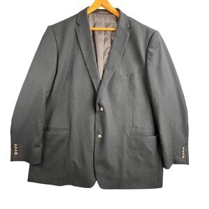 Pierre Loren Blazer Mens 52L Navy Blue Superior 150s Hightech Fabric Sport Coat